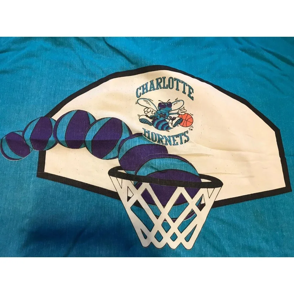 Vintage USA Charlotte Hornets Pillowcase